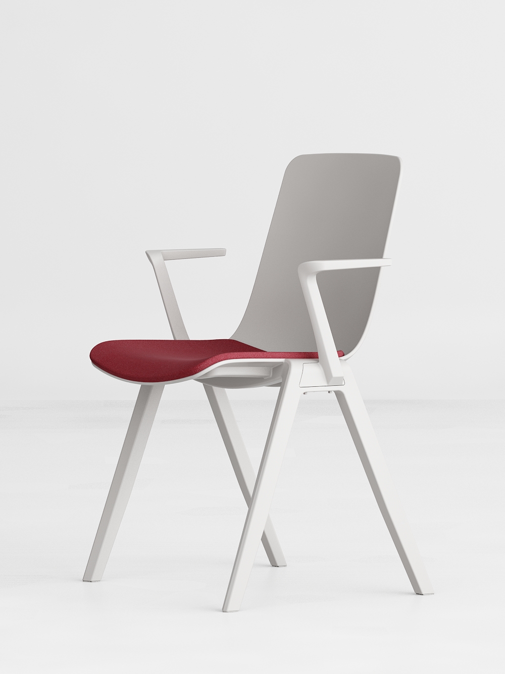 Ergofy conference chair white with set of armrests
